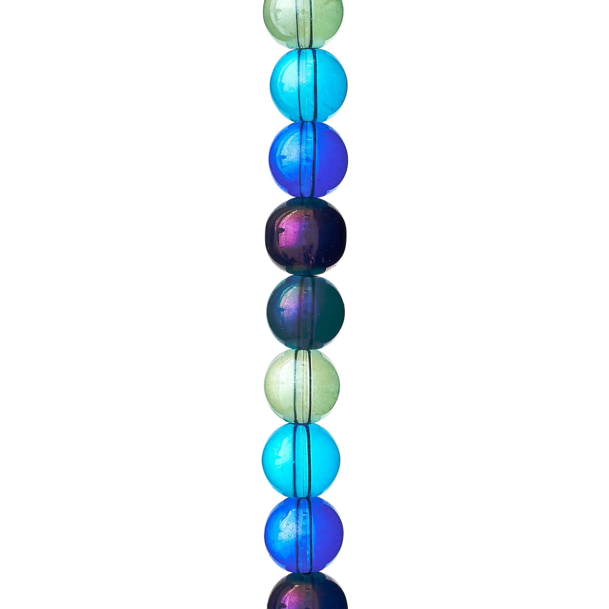 Sea Breeze Glass Round Beads, 10mm by Bead Landing™